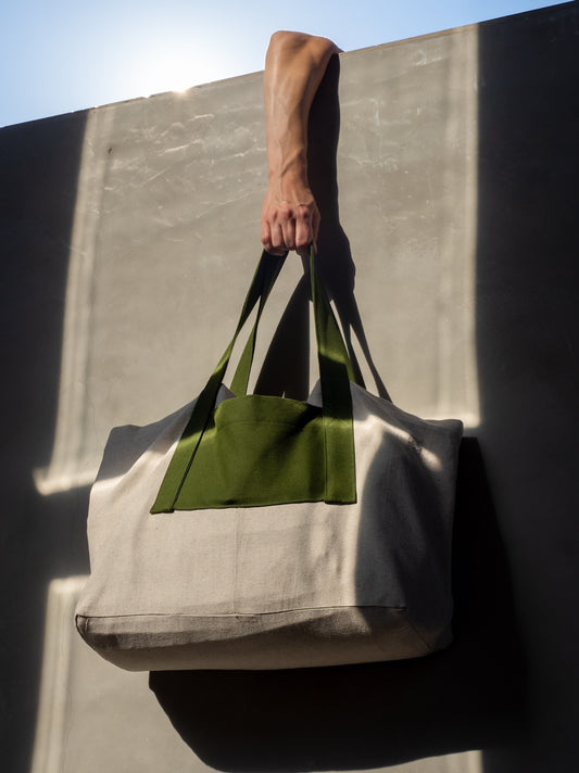 borsa wellness & every day in cotone e canapa europea essenziale e resistente