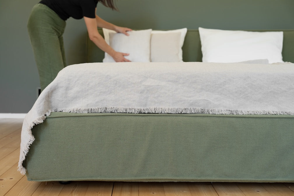 coperta in 100% canapa europea per un calore naturale e avvolgente